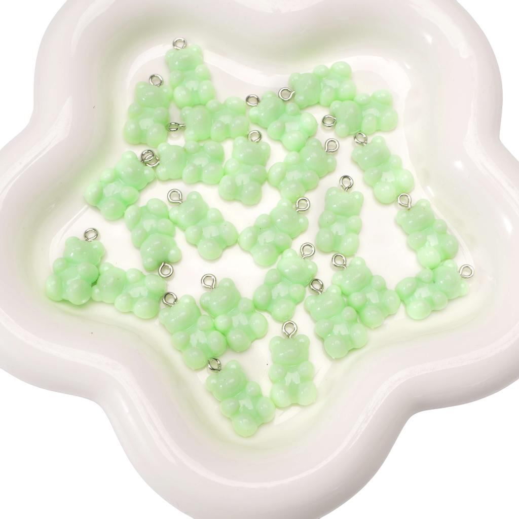 Niedliche Harz-Gummibär-Anhänger-Charms für Schmuckzubehör, DIY-Zubehör