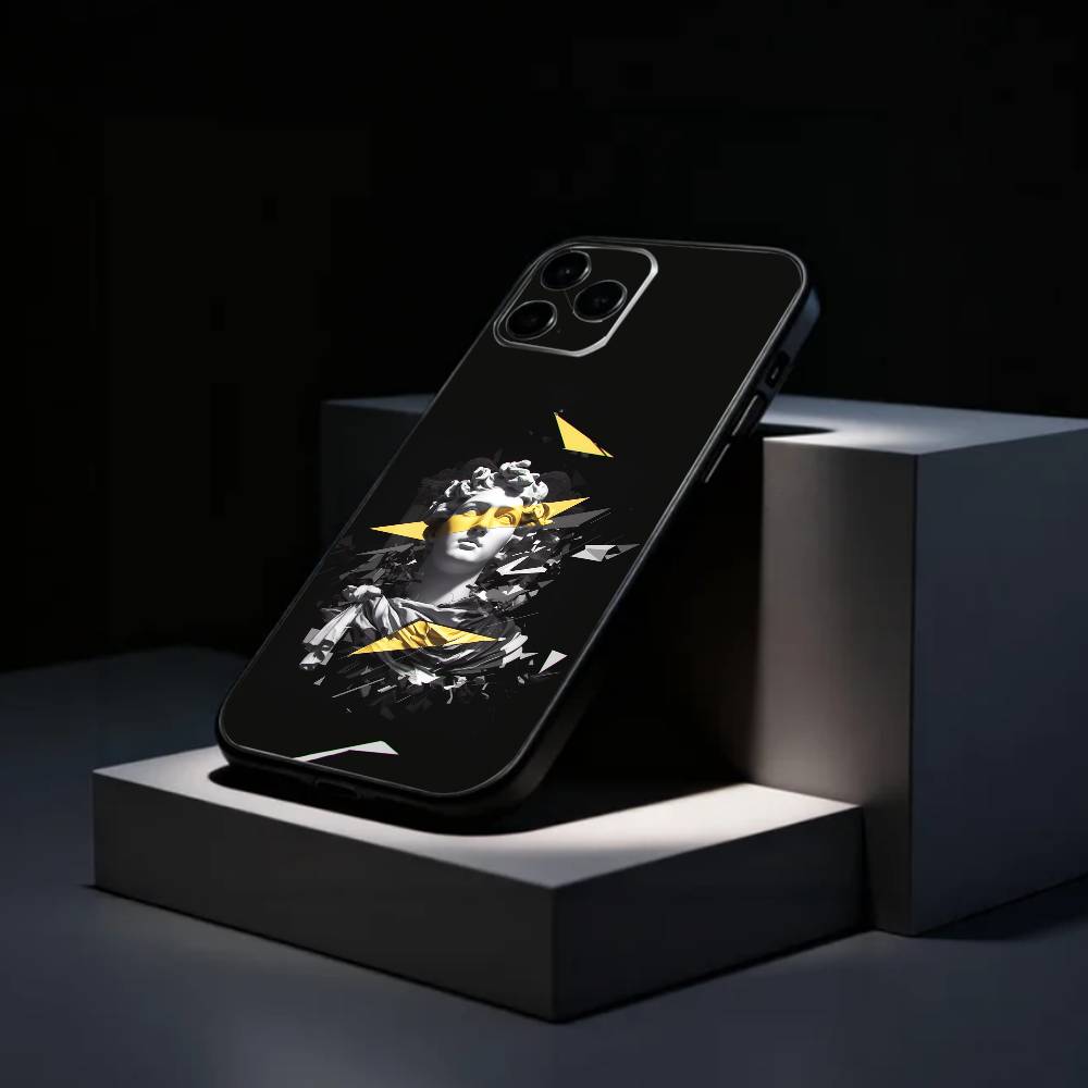 

G-Greek S-Sculpture Glitch Art Phone Case Silicone Soft For IPhone 17 16 15 14 13 12 11 X XR Plus Pro Max Plus iPhone17