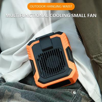 4000mAh Wearable Personal Fan Portable Waist Fans 3 Speed USB Rechargeable Emergency Mobile Power Outdoor