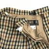 USED/DAKS Made In Japan 100% Wool Check Pleated Skirt Size 67-93 Brown