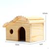 Wooden Hamster Hideout House Hut Handcrafted Platform Creativity Small Animals Sleeping