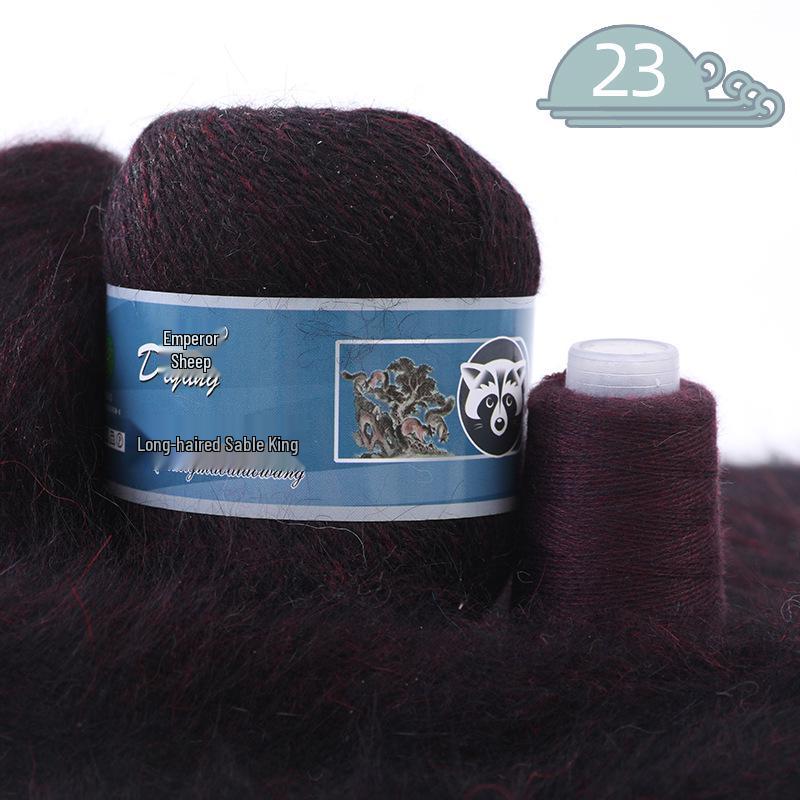 Mink Cashmere Yarn Balls, Medium Thickness, Long Hair, for Hand and Machine Knitting - DIY Yarn