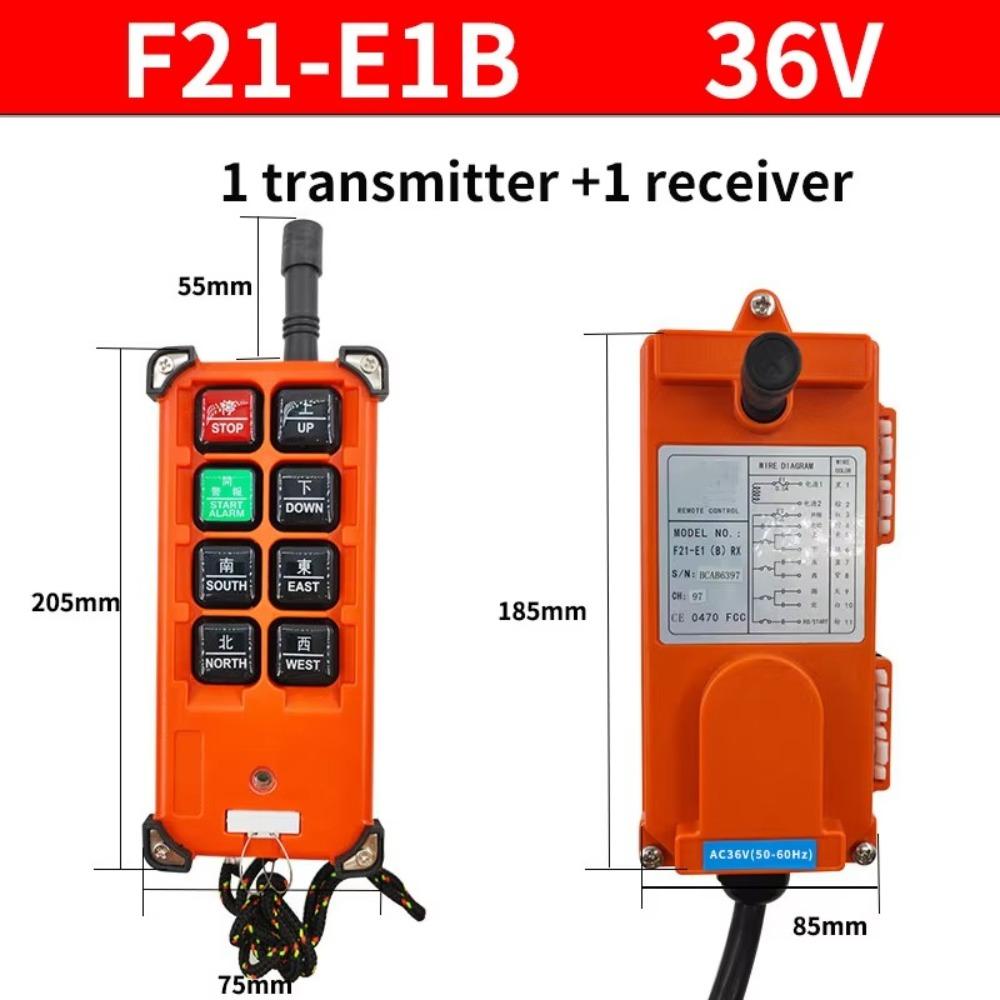 F21-E1B Electric Lift Hoist Wireless Switch Receiver 8 Buttons Wireless Crane Remote Control
