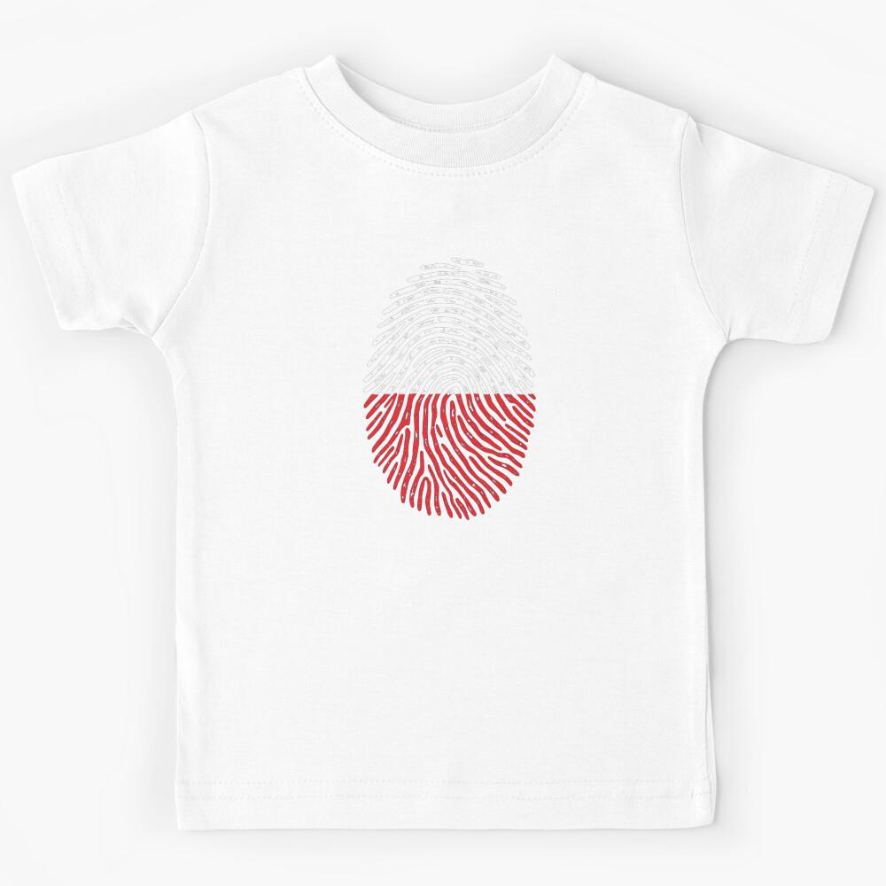 Fingerprint Poland flag Kids T-Shirt 100