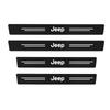 4Pcs Carbon Fiber Car Doorsill Protector Sticker For Jeep Compass Wrangler Gladiator Renegade Grand Cherokee Wagoneer AJW1