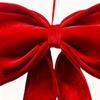 Red Oversized Christmas Bow Enlarged Christmas Hanging Velvet Bowknot Christmas Tree Hanging Decoration Festive Scene