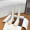 Winter new thick-soled boots femininity but knee boots women's versatile elastic flat-bottomed knight boots