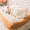 Practical Simulated Toast Seat Cushion Thickened Sponge Soft Chair Mat Detachable Square Dogs Kennel Living Room