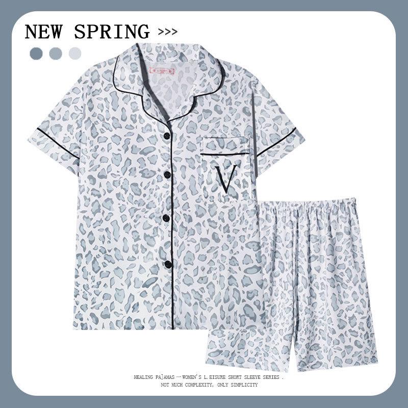 Women’s Cute Cotton Short Sleeve Pajama Set - Summer Style