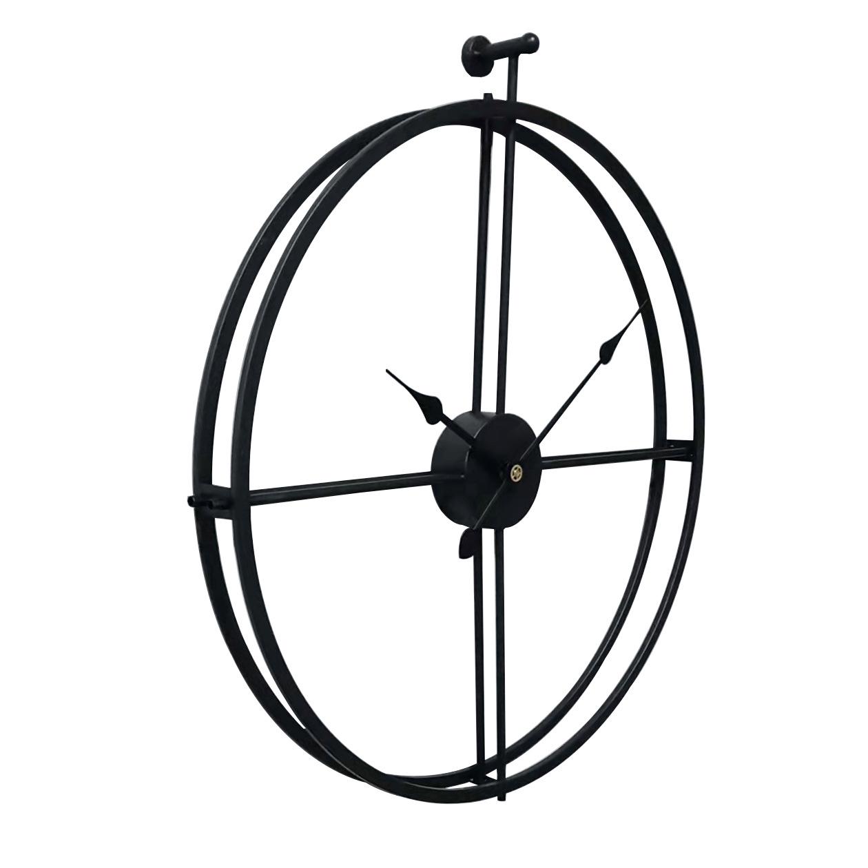 

Nordic Minimalist Iron Art Wall Clock: Modern Home Living Room Decor