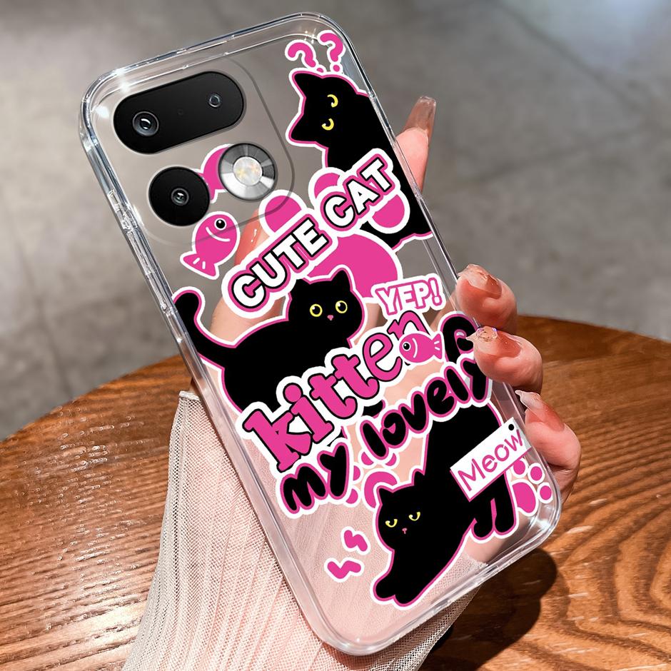 Cases For OPPO Realme 16 Pro 16 Pro Plus Yellow Duck Girl Antifouling Trendy Transparent Housing For Realme 16Pro 16 Pro+ Fundas