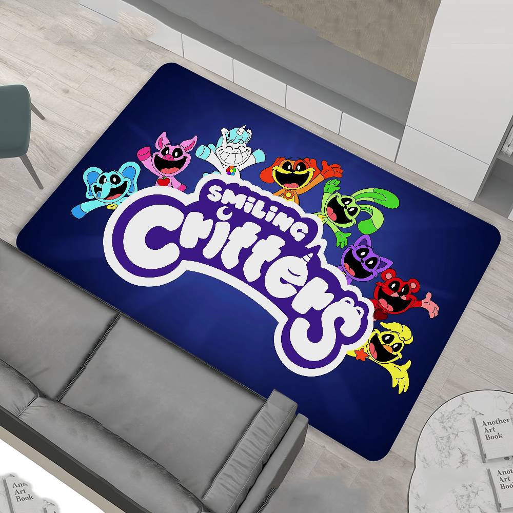 Cartoon S Smiling C Critters Door Mat Washable Non Slip Living Room Sofa Chairs Area Mat Kitchen Doormat Area Rug