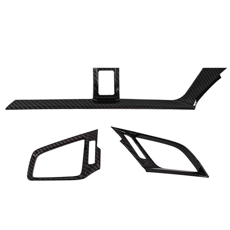 3Pcs Carbon Fiber Car Dashboard AC Air Vent Outlet Cover Trim Frame for Honda Civic Sedan 2016 2017 2018 2019 2020 2021