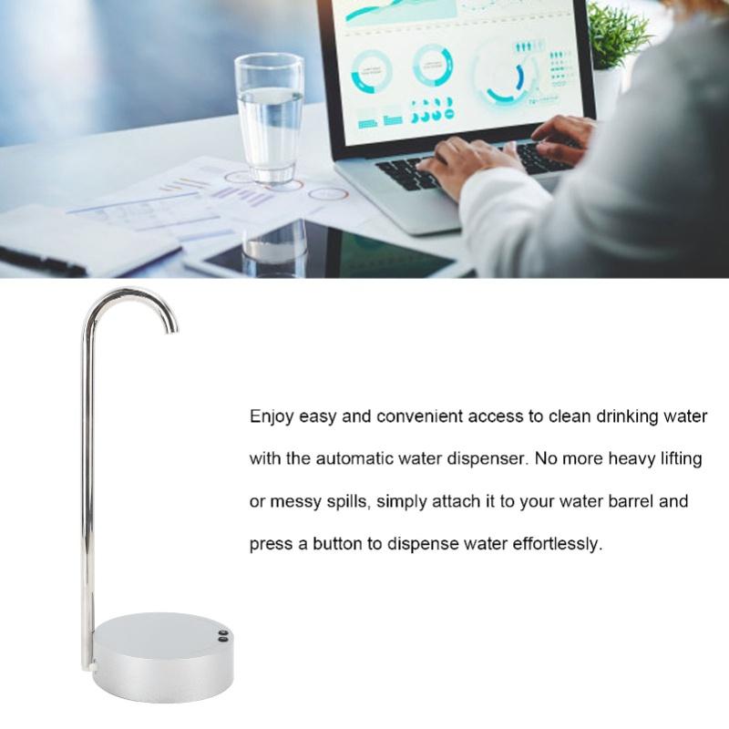 Desktop Water Dispenser Automatic Drinking Electric Mineral Water Bottle Pump For Home And Office Silver