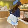 Damska Torba na Ramię Torba Studencka Color Block Torba Crossbody z Portmonetką