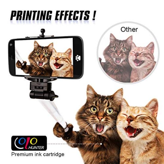 Colohunter Set of 2 for Canon Recycled Ink Cartridges with Remaining Ink Level Compatible with PIXMA Printers BC-360XL + BC-361XL (Black + Color)