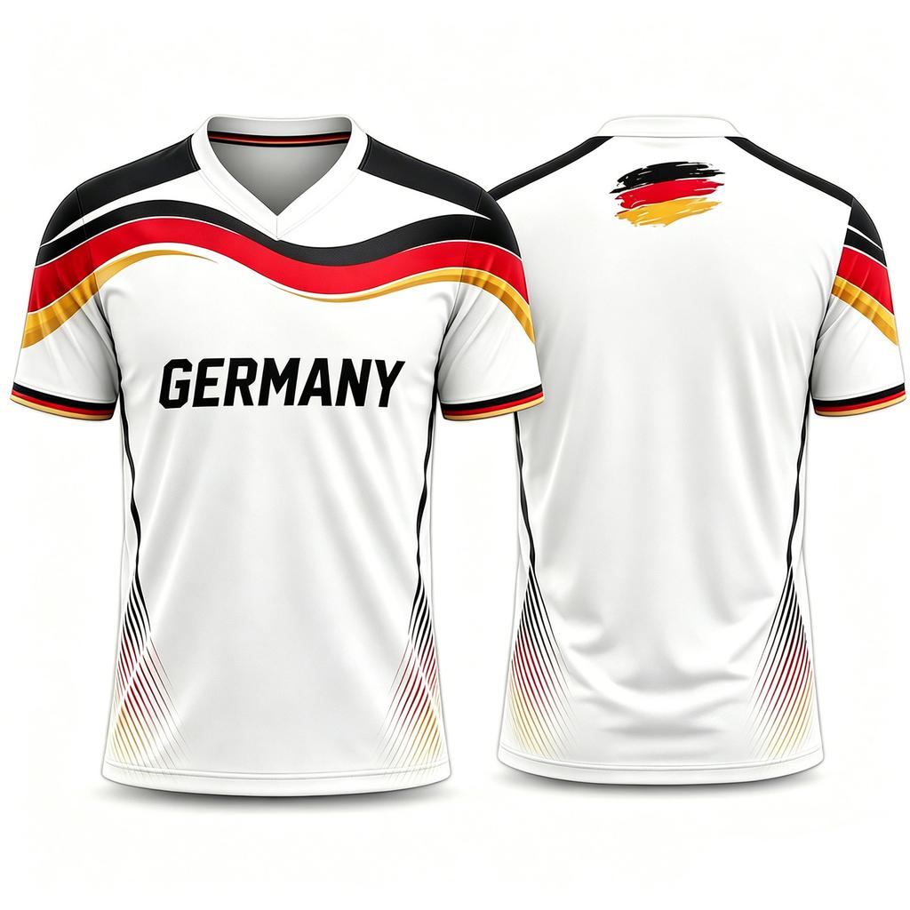 Men's Casual Short Sleeve Shirt V Neck Lightweight Breathable Fabric Athletic Fit Graphic Print Germany Design