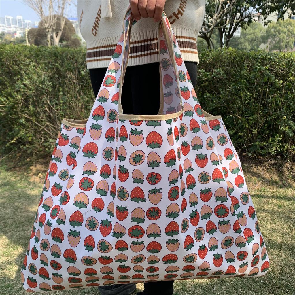 Eco-Friendly Foldable Korean Style Portable Shopping Bag - Medium Size Handbag