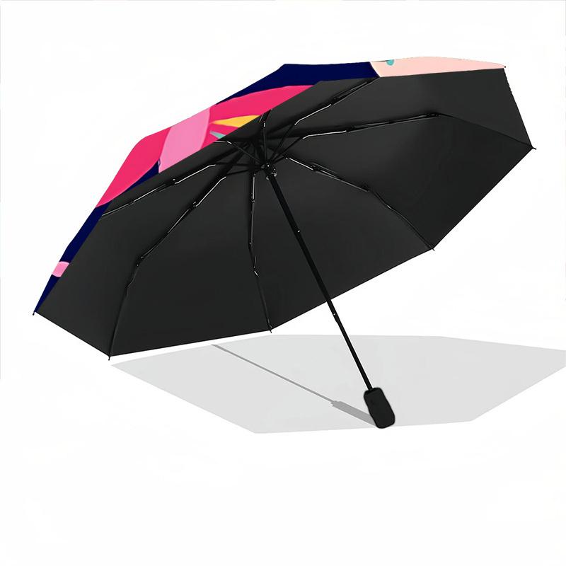1pc Butterfly Print Automatic Umbrella - Automatic Opening And Closing, Sturdy Iron Frame, Portable Folding Design Yy251018127