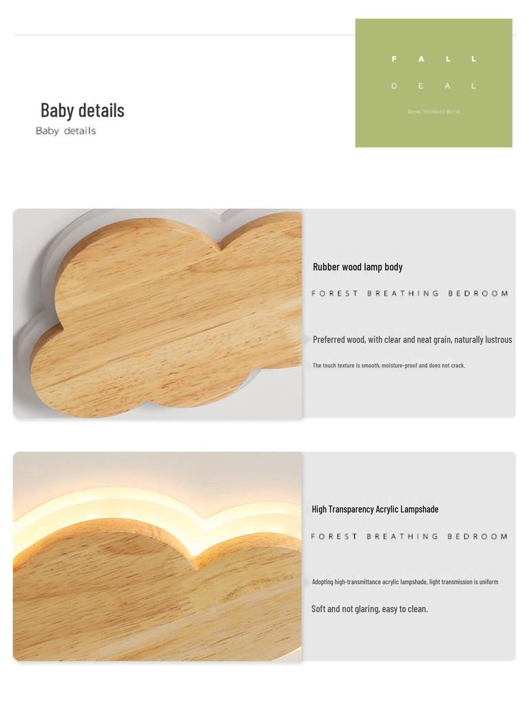 Modern Minimalist Kids' Airplane Cloud Ceiling Light