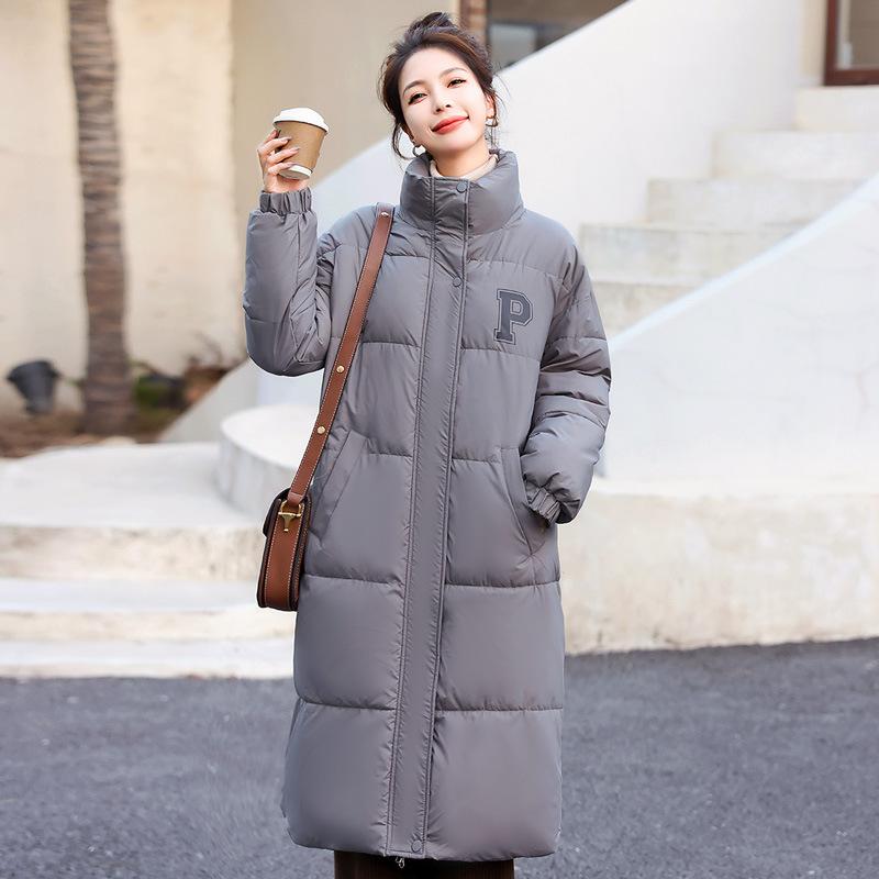 New Thickened Turtleneck Cotton-padded Clothes Women's Winter Long Bread Clothes Loose Knee-length Cotton Clothes Jacket