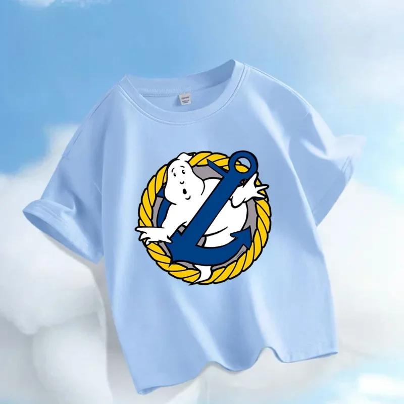 2026 Ghostbusters Daredevil Childrens Comic Game Cartoon Print Boys and Girls Sportswear Casual Shirts Summer Shirts