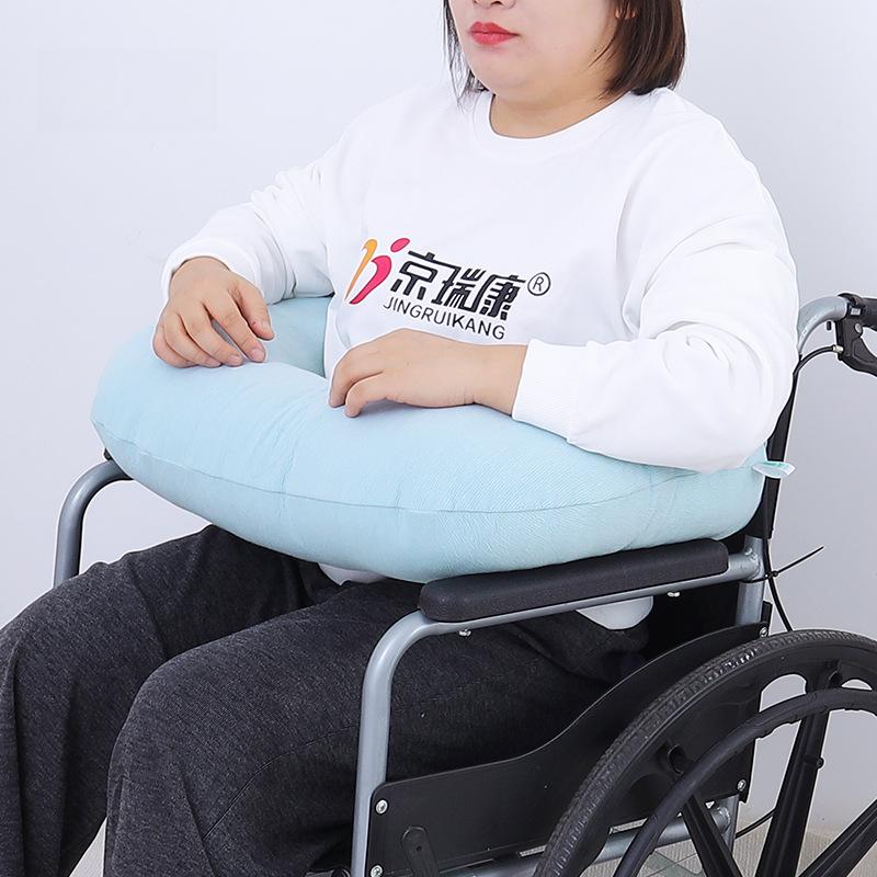 Wheelchair Special Anti Forward Leaning Pillow Arm Support Pad with Strap Anti Fall Collision Hemiplegic Elderly Arm Cushion синий