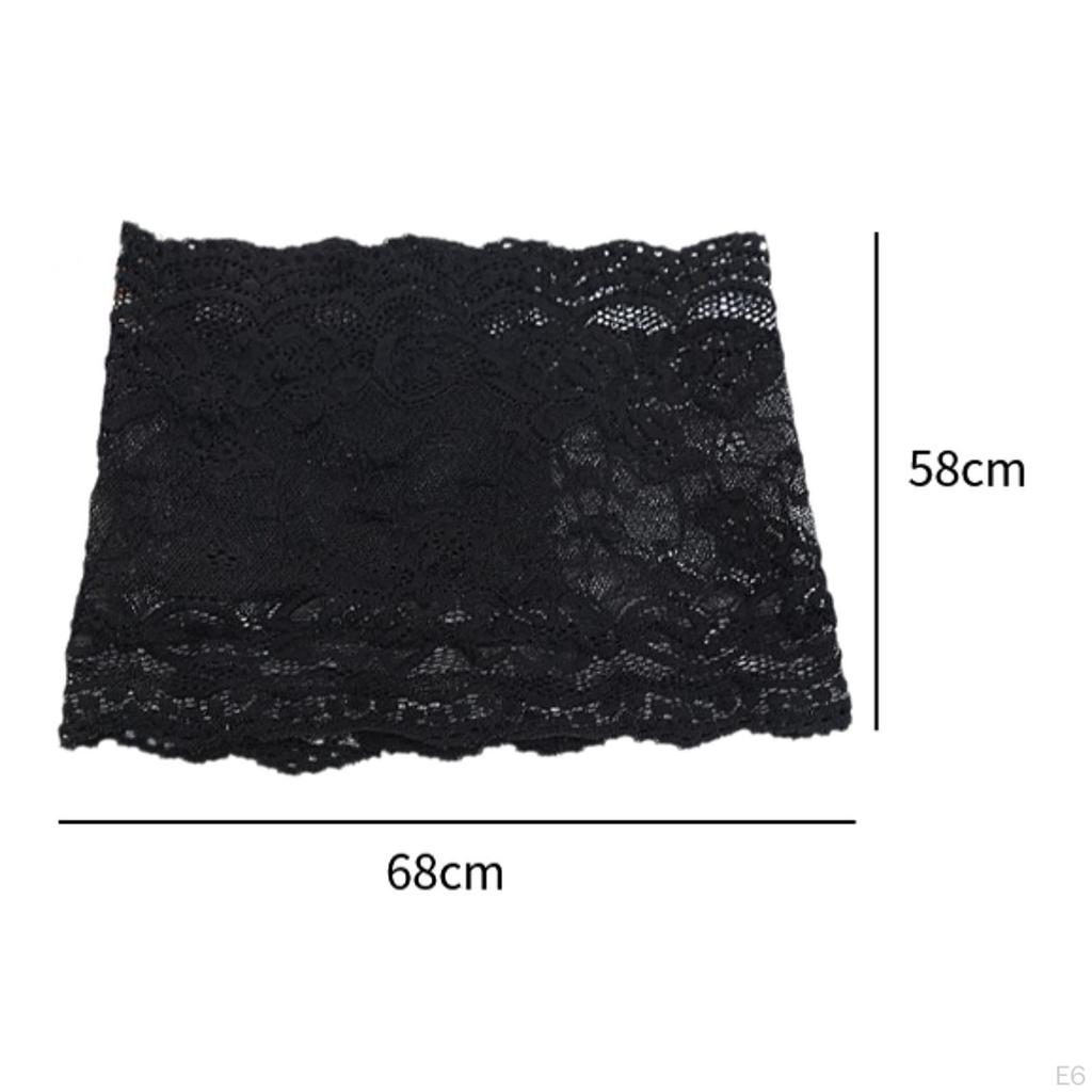 Thigh Bands Non Slip Lace Comfortable Sock Wrap for Skirts Dresses Underwear 47cmx55cm