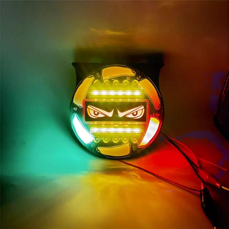 Durable-Truck LED Warning Rotating Colorful Flashing Light Fog Light Turn Signal Reverse Light Driving Light Brake Light