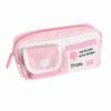 Cat Print Pen Bag Pink White Pencil Pouch Durable Stationery Organizer  School Supplies