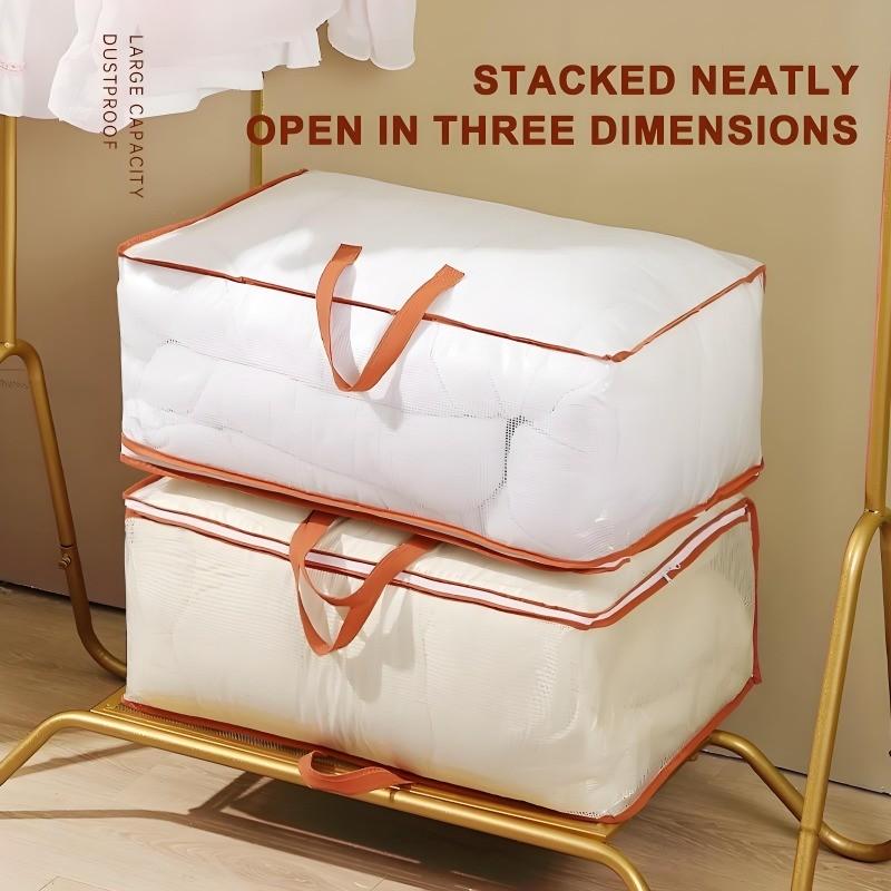 PVC Storage Bag Beg Toto with Handle Big Capacity Waterproof Bag Clothes Storage Wardrobe Organizer Bag