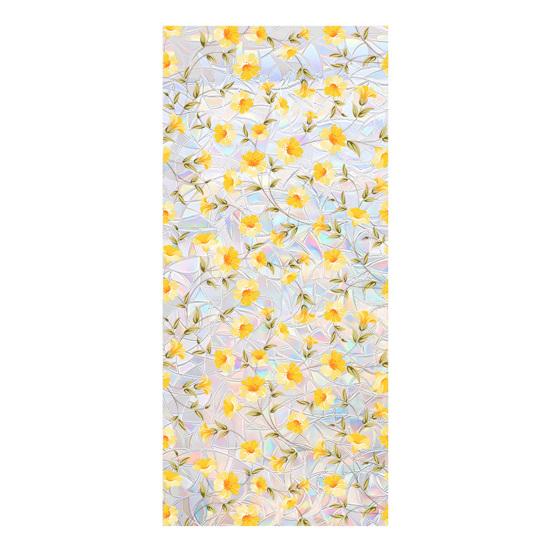Flower Window Privacy Decorative Film Stickers Waterproof Static Cling Glass Cling 39.4x17.7in