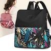 New Nylon Flow Printing Large Capacity Backpack Retro Women's Travel Backpack Wear-resistant Waterproof
