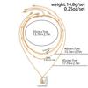 KunJoe 3pcs/set Punk Silver Color Copper Bead Flat Snake Chain Necklace for Women Vintage Star Pendant Necklace Set