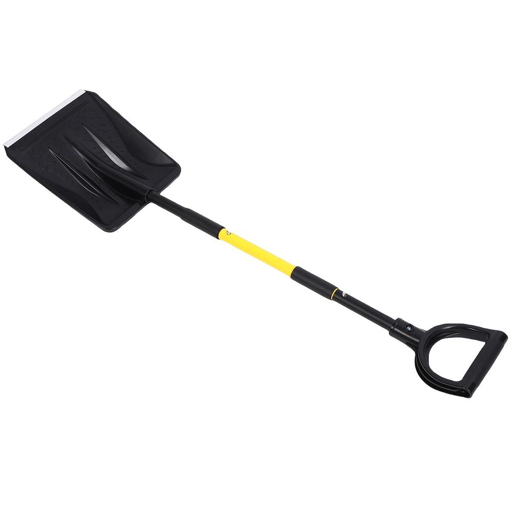 Snow Shovel Heavy Duty Snow Removal Winter Tool with D Grip Handle Aluminum Strip for Driveway Home Garage