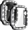 Θήκη με Φιμέ Τζάμι και Επένδυση Ασημί για Apple Watch Θήκη 45mm 41mm 44mm 42mm 40mm Γυάλινο Προστατευτικό Κάλυμμα για iWatch σειρά 8 7 6 5 4 3 SE