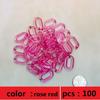 100 Pcs Rainbow C-Clips Plastic Chain Links, Bird Swing & Climbing Chain Cage Toy Clips & Hooks, Suitable for Sugar Glider, Rat