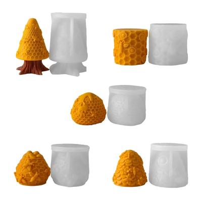 High Temperatures Resistant Silicone Candle Mould for Honeycombs Candle and Soap Making With Realistic Texture