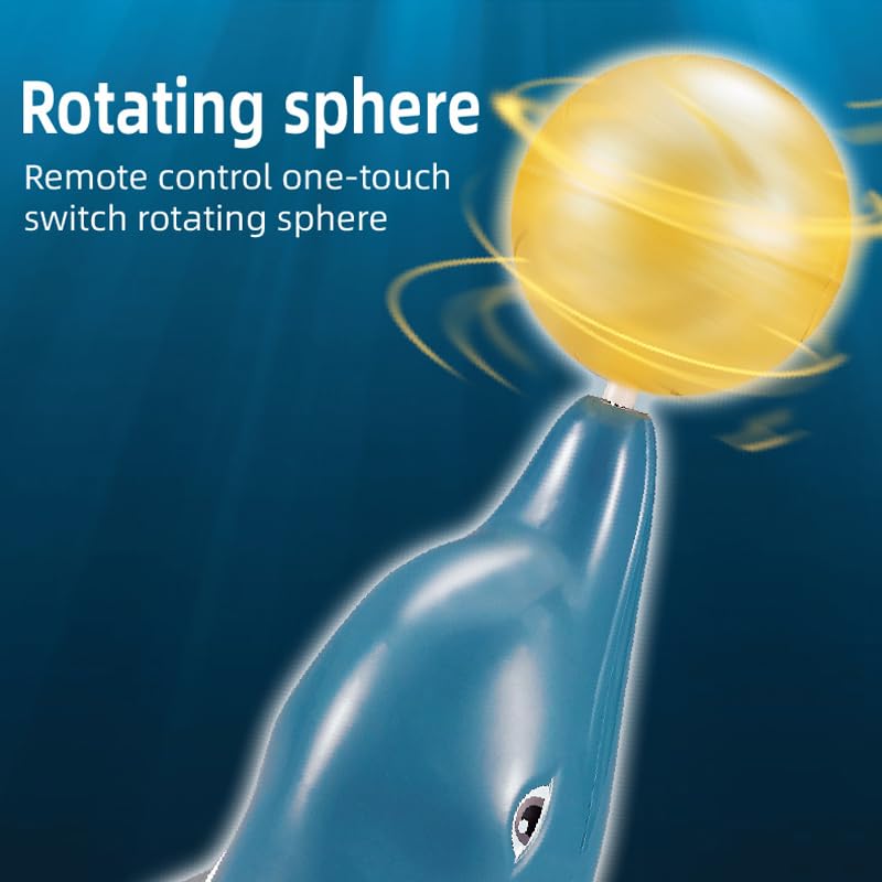 OBEST Remote Control Diving Dolphin Radio Controlled Dolphin Toy Wireless Control Submarine Speed Boat Radio Controlled Ship Boat High Speed Radio