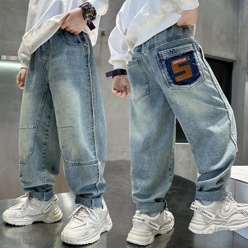Children's Jeans Autumn Wear Handsome Boys Spring and Autumn Style Handsome Versatile Jeans