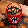 Halloween Handwoven Storage Basket - Decorative for Candy, Treats, and Party Organization
