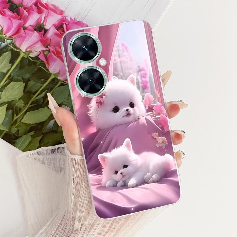 For Huawei Nova 11i Cute Flower Butterfly Cat Painted Case For Huawei Nova11i MAO-LX9 Soft Silicone TPU Phone Cases