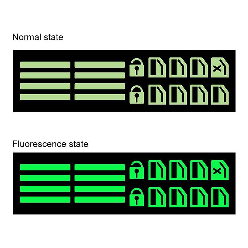 18 Pcs/set Luminous Automobile Interior Stickers Universal Car Windows Control Panel Decals Auto Door Window Lift Button Sticker