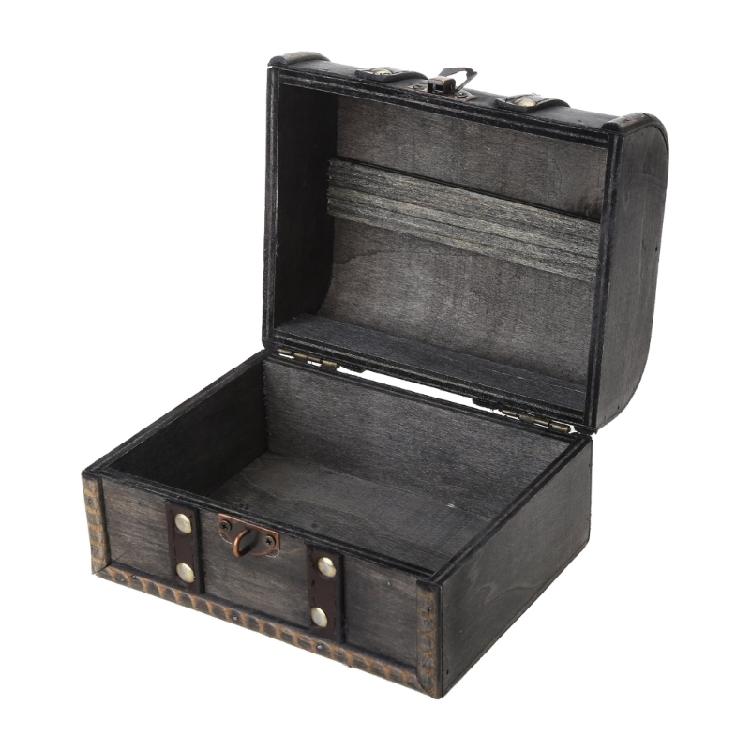 Decorative Treasure Box Vintage Wooden Large Desktop Storage Boxes for Jewelry
