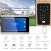 Wired Video Intercom System 7 Inch WiFi 1080P Wired Video Doorbell with IC Access Control Function