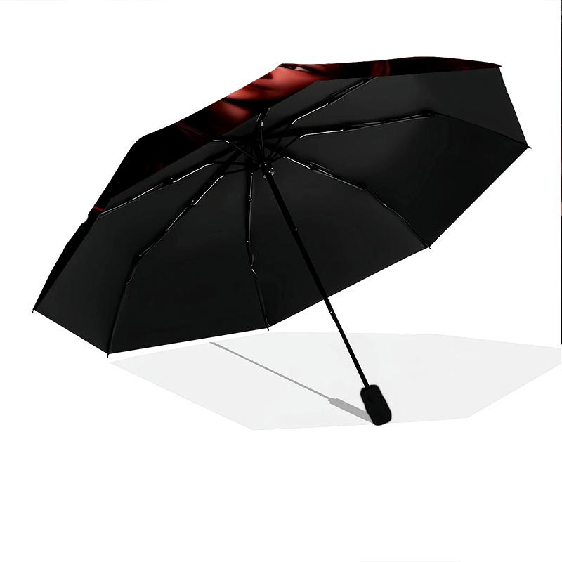 Moonlit Secrets Shadows Folding umbrella Suitable for all seasons Umbrella travel Three folds Umbrella