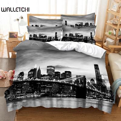 Night View Bridge Bedding Set Duvet Cover Set 3d Bedding Digital Printing Bed Linen Queen Size Bedding Set Fashion Design