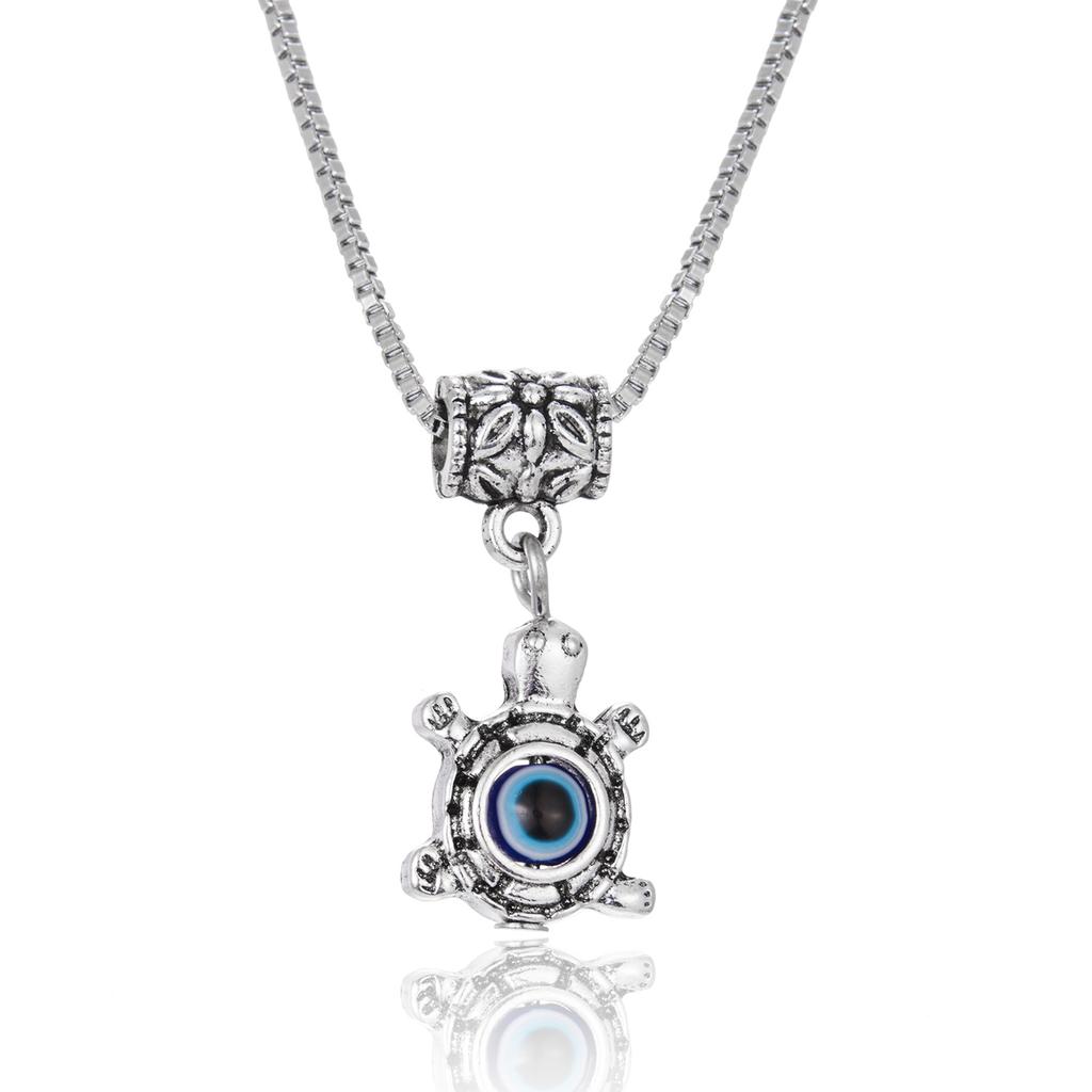 Šťastný modrý zlý oko Fatima Hamsa přívěsek náhrdelník ženy muži turecká želva slon boho šperky dárek