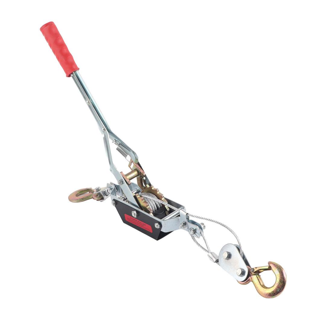 2T/4T Wire Rope Hand Power Puller Tighten Tool Mini Tightener Double Hook Lifting Tool Gear Winch Puller