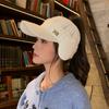 High ponytail hat Women's winter wool hat Thickened warm outdoor cycling ear protector Cold hat Empty top duck tongue baseball cap